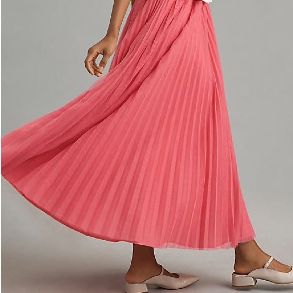 Anthropologie Hutch Pleated Tulle Midi Skirt - Picture 8 of 12